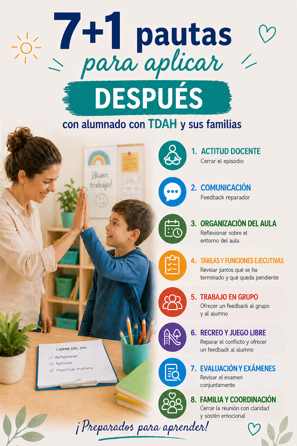 7+1 pautas para aplicar DESPUÉS